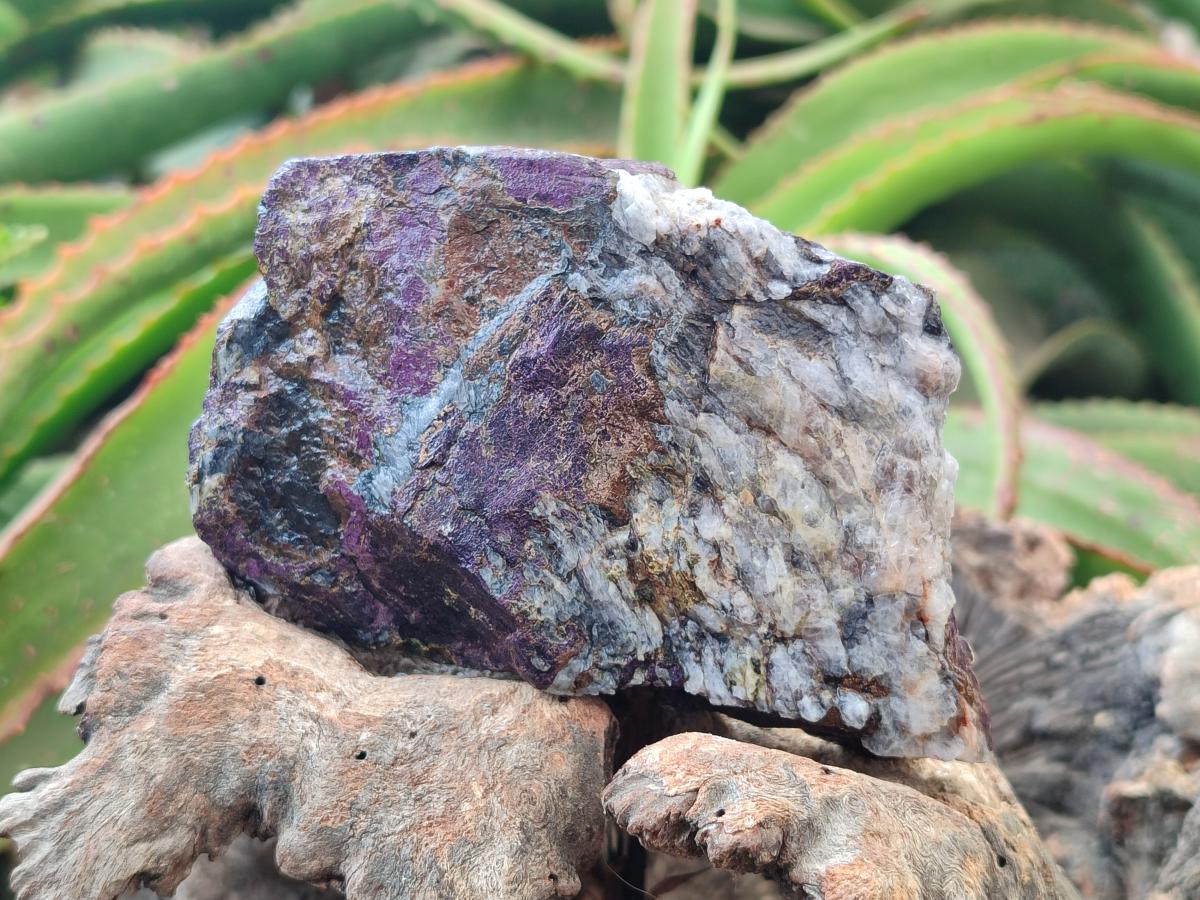 Natural Metallic Cobbed Purpurite Specimens x 3 From Erongo, Namibia