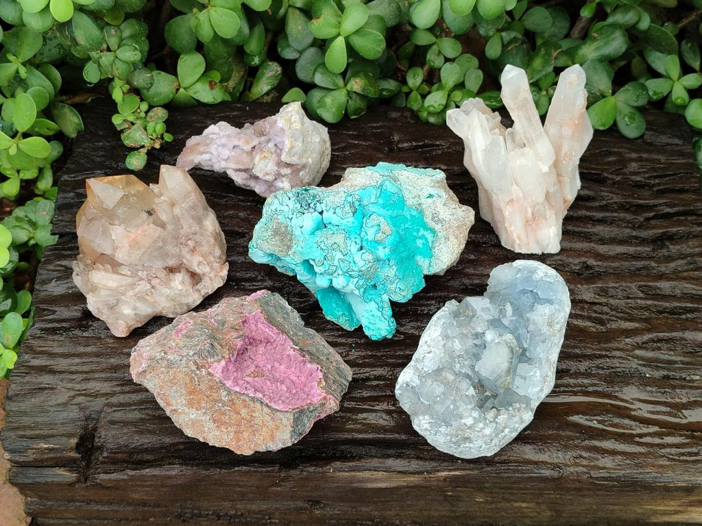 Natural Multi Mineral Specimens x 6 From Southern Africa