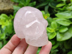 Hand Made Small Gemmy Rose Quartz Skull Carvings x 5 From Madagascar
