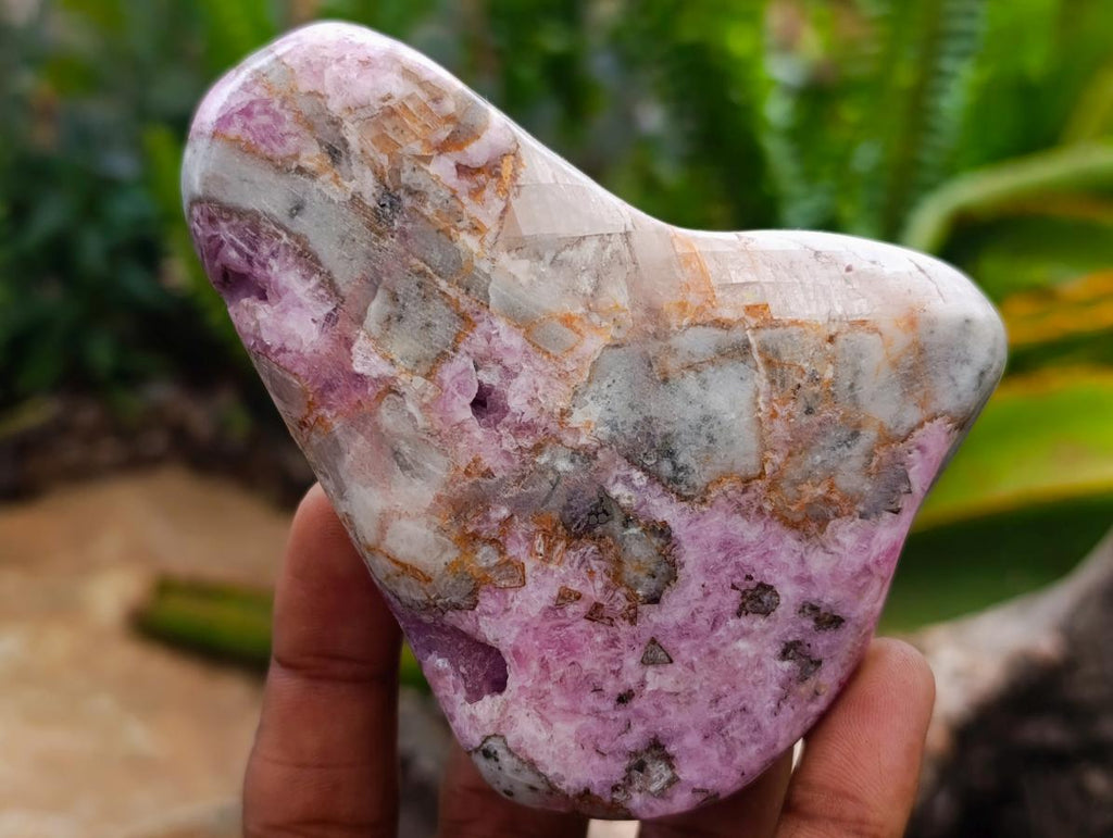 Polished Cobaltion Calcite in Dolomite Free Forms x 5 From Kakanda, Congo