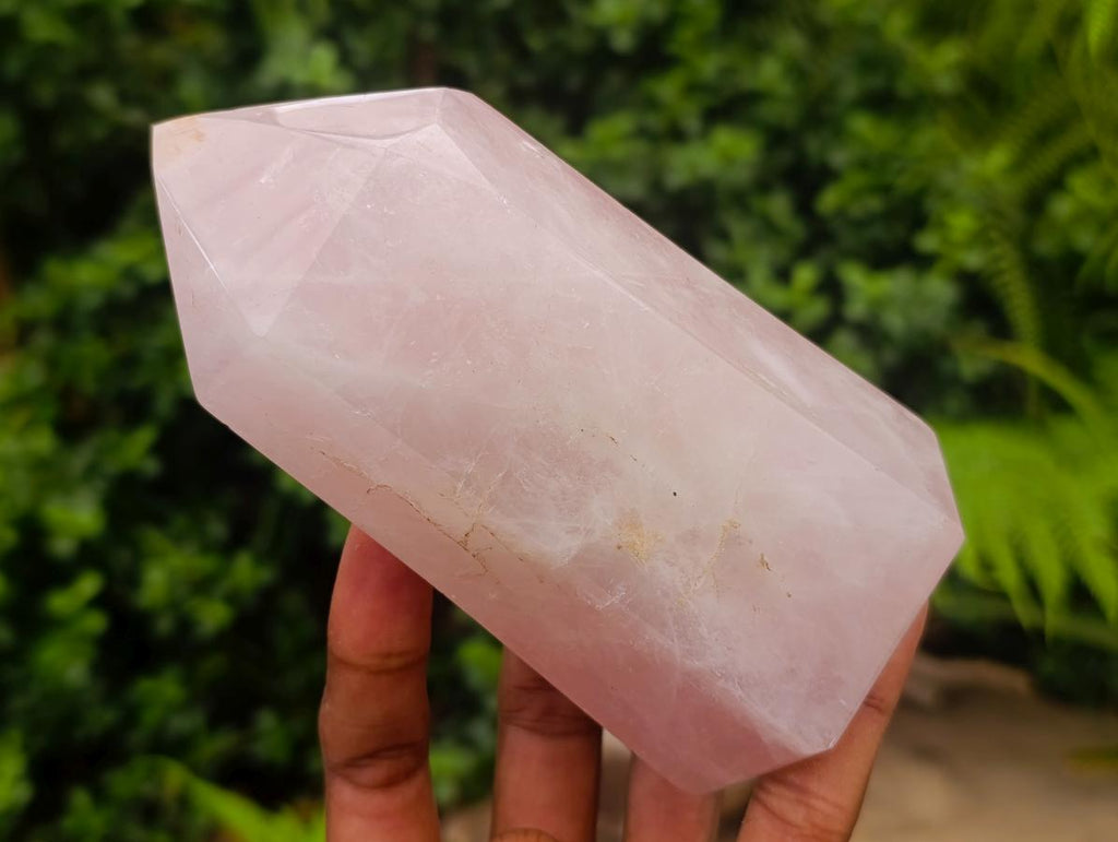 Polished Gemmy Rose Quartz Crystals x 2 From Madagascar