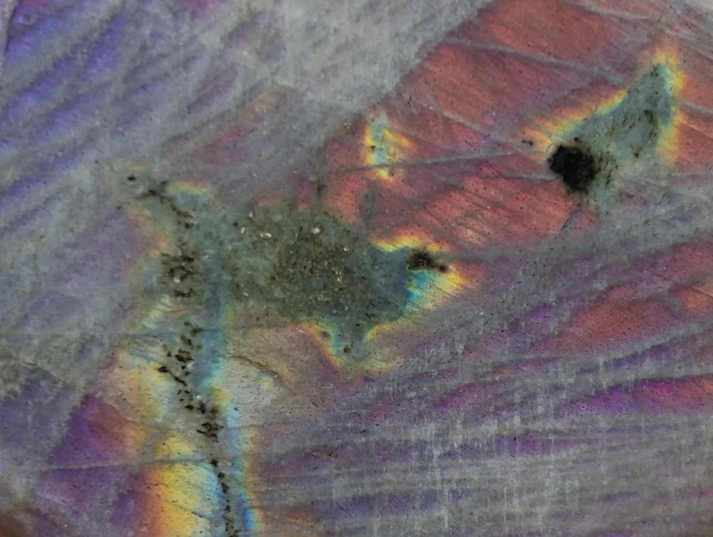 Polished Rare Purple Sunset Flash Labradorite Standing Free Forms x 5 From Madagascar