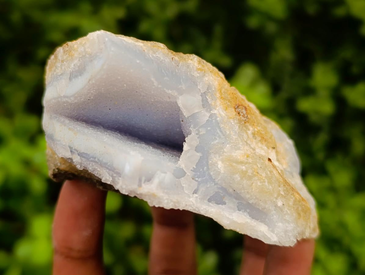 Natural Blue Lace Agate Geode Specimens x 8 From Nsanje, Malawi - Toprock Gemstones and Minerals 