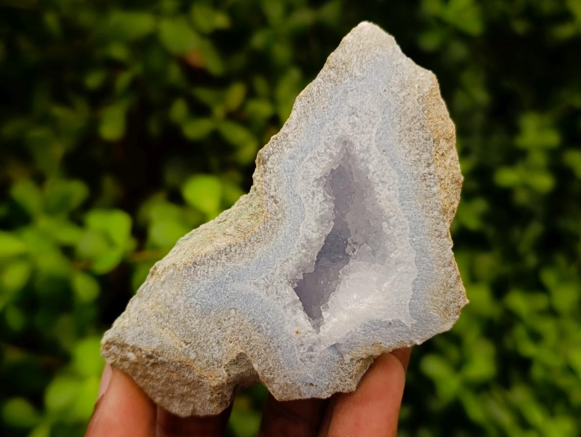 Natural Blue Lace Agate Geode Specimens x 8 From Nsanje, Malawi - Toprock Gemstones and Minerals 