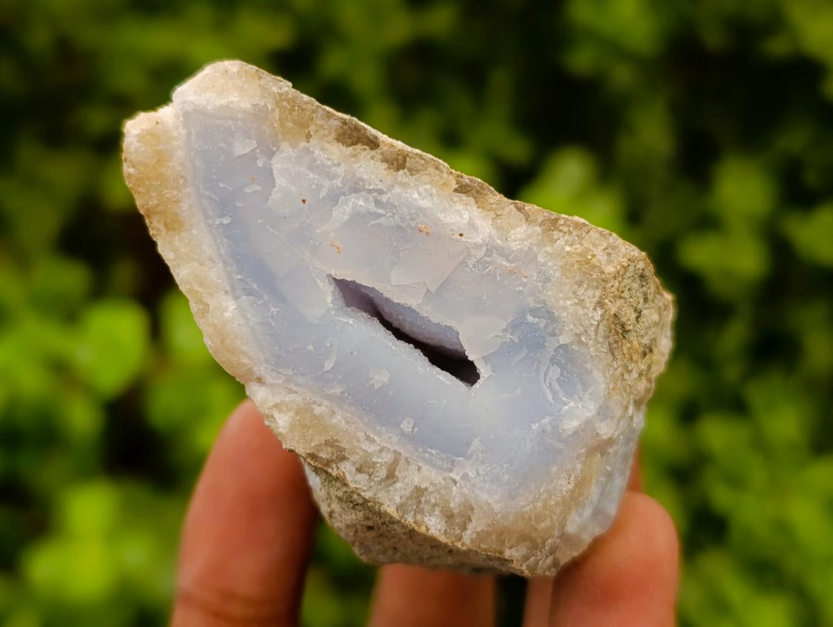 Natural Blue Lace Agate Geode Specimens x 8 From Nsanje, Malawi - Toprock Gemstones and Minerals 