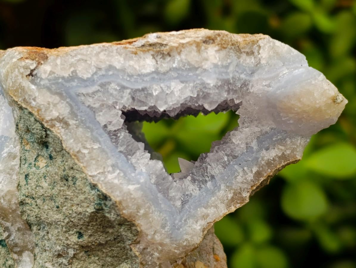 Natural Blue Lace Agate Geode Specimens x 8 From Nsanje, Malawi