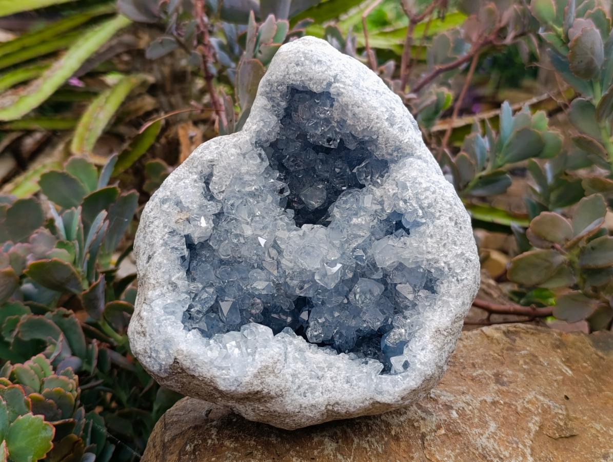 Natural Large Blue Celestite Geode Specimen x 1 From Sakoany, Madagascar