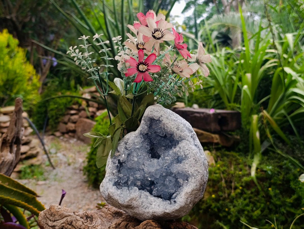 Natural Large Blue Celestite Geode Specimen x 1 From Sakoany, Madagascar