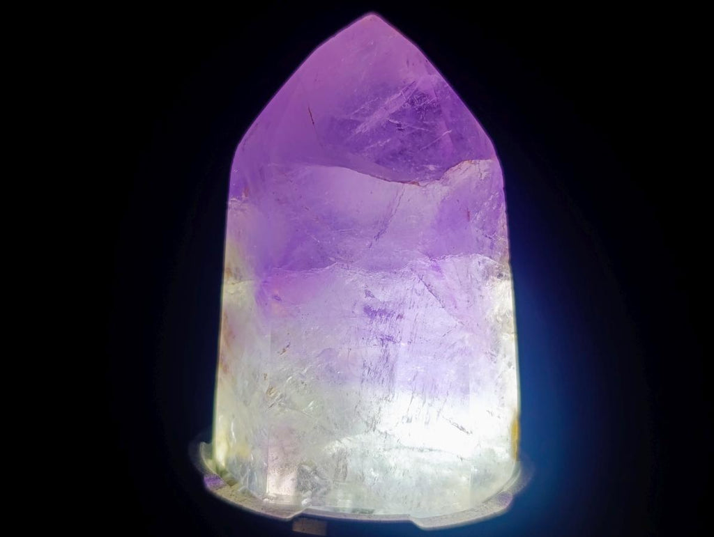 Polished Window Amethyst Crystals x 12 From Akansobe, Madagascar