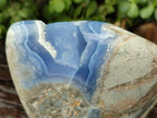Polished Large Blue Lace Agate Standing Free Form x 1 From Nsanje, Malawi