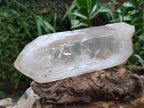 Natural Clear Phantom Quartz Crystals x 2 From Madagascar