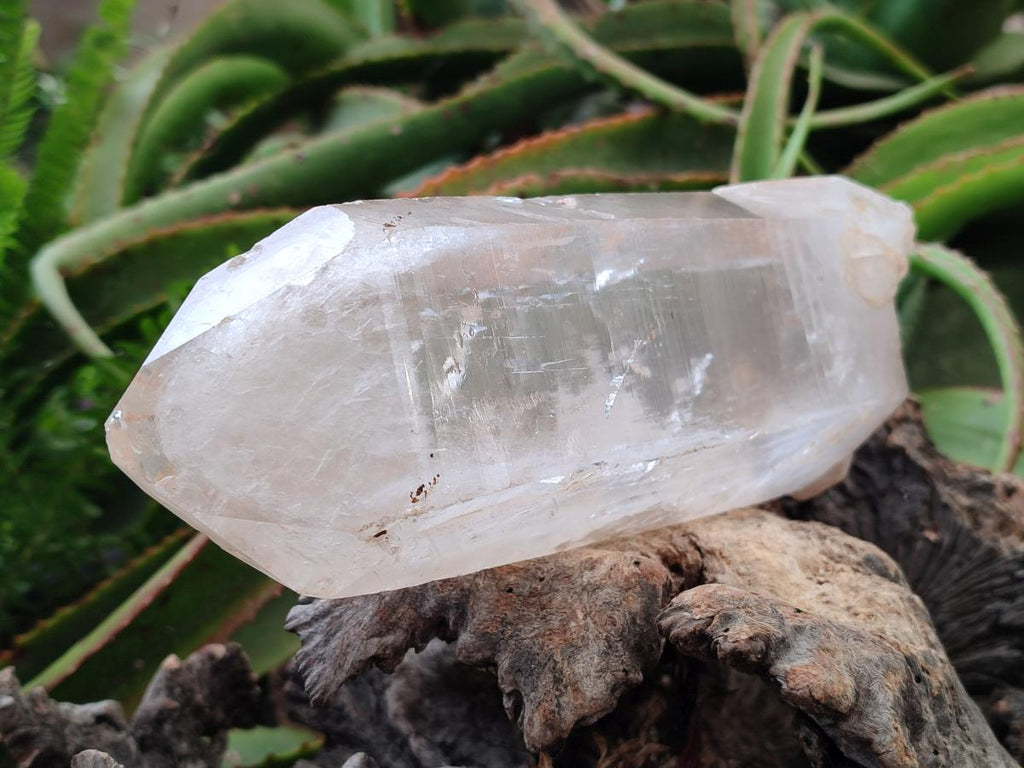 Natural Clear Phantom Quartz Crystals x 2 From Madagascar
