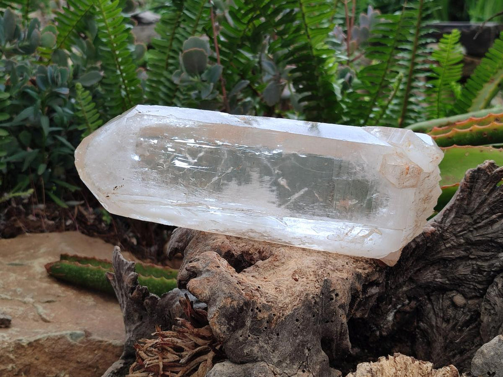 Natural Clear Phantom Quartz Crystals x 2 From Madagascar