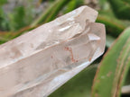 Natural Clear Phantom Quartz Crystals x 2 From Madagascar