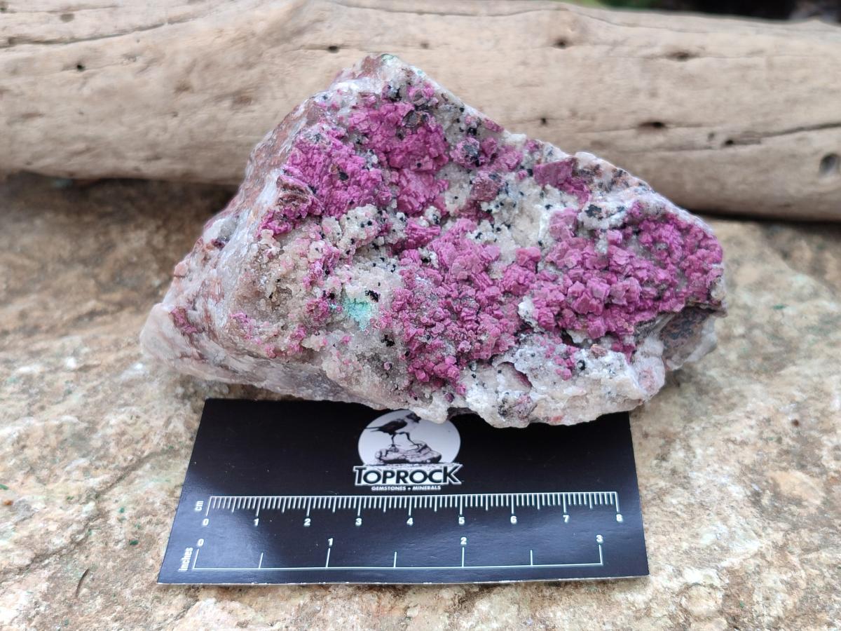 Natural Salrose Cobaltion Dolomite with Silky Malachite Specimens x 2 From Kakanda, Congo