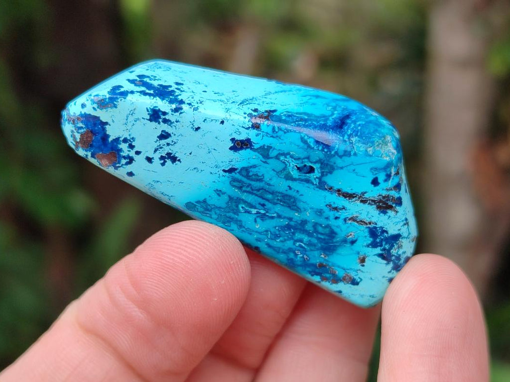 Polished Shattuckite Free Forms x 6 From Kaokoveld, Namibia