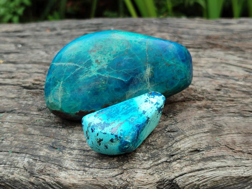 Polished Shattuckite Free Forms x 6 From Kaokoveld, Namibia