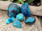 Polished Shattuckite Free Forms x 6 From Kaokoveld, Namibia