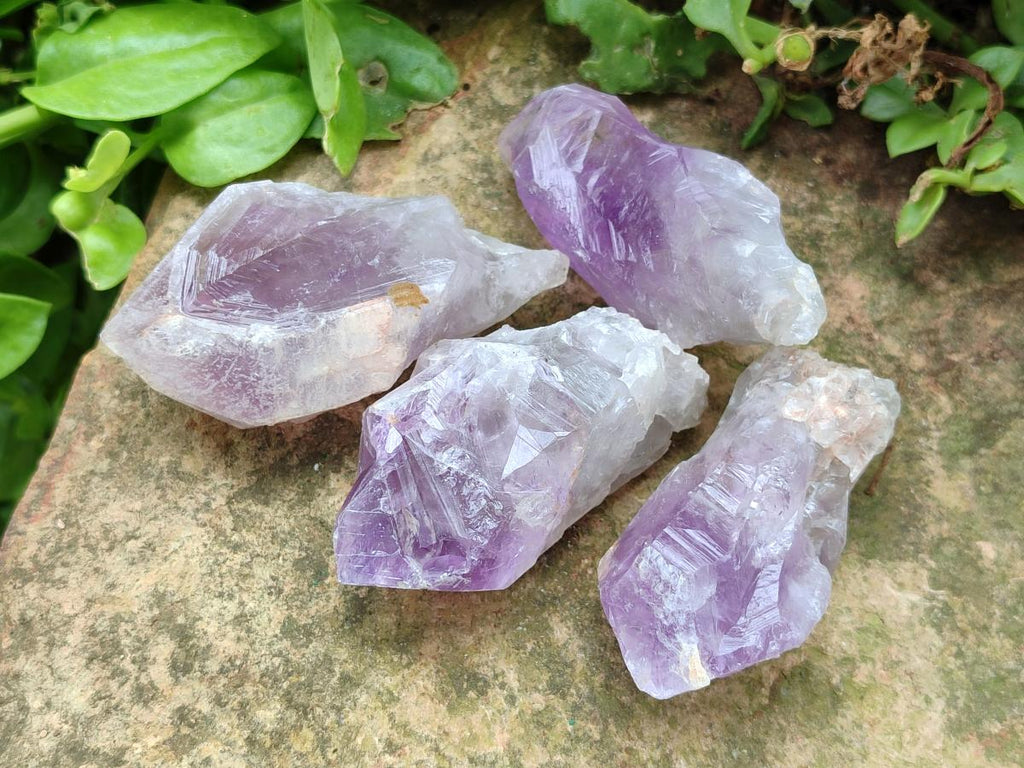 Natural Jacaranda Amethyst Single Crystals x 20 From Mumbwa, Zambia