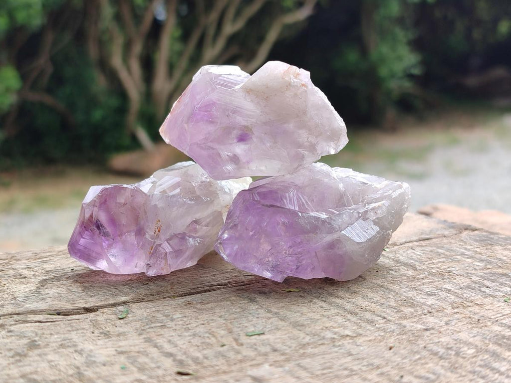 Natural Jacaranda Amethyst Single Crystals x 20 From Mumbwa, Zambia