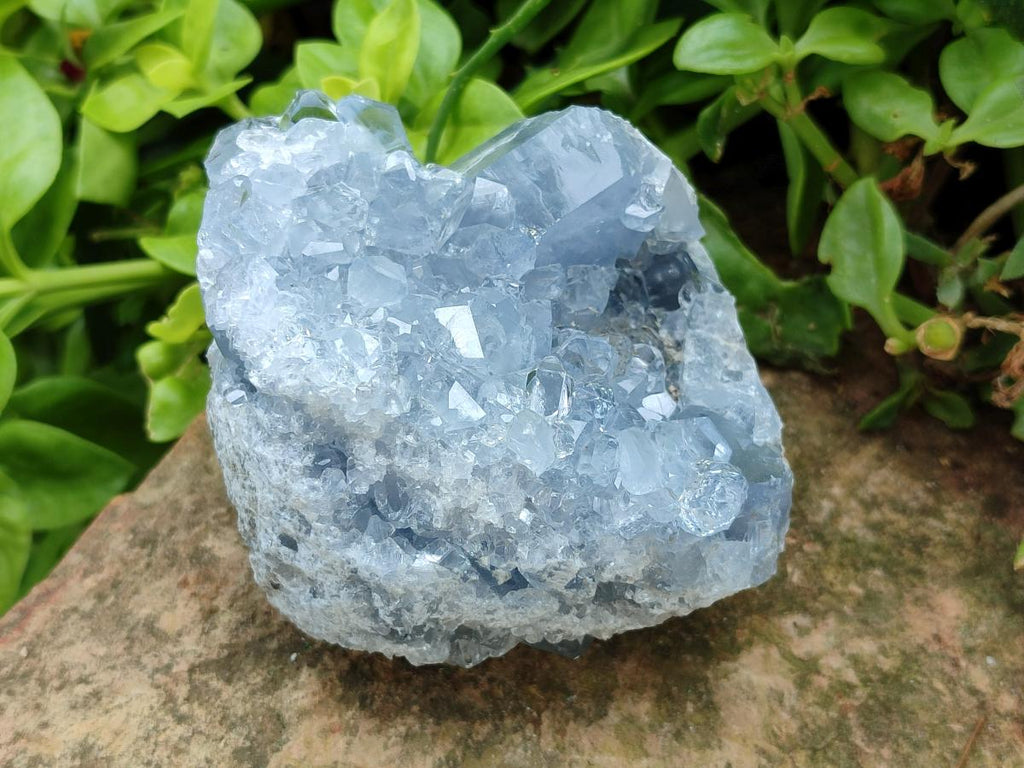 Natural Blue Celestite Geode Cluster Specimens x 2 From Sakoany, Madagascar