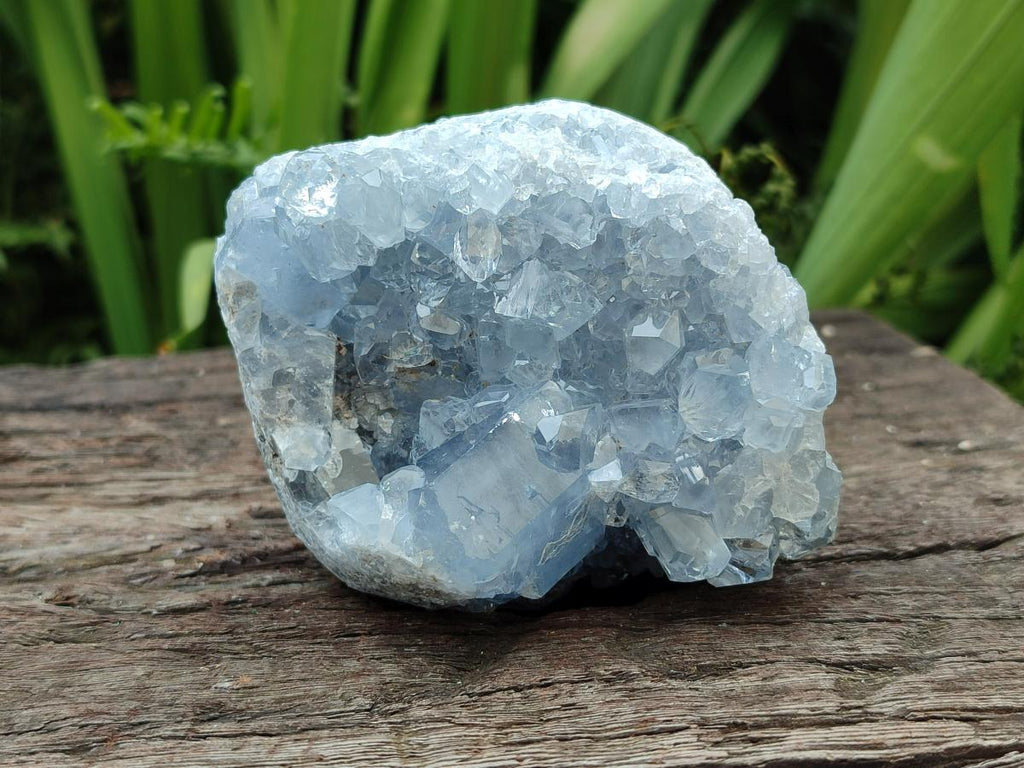 Natural Blue Celestite Geode Cluster Specimens x 2 From Sakoany, Madagascar