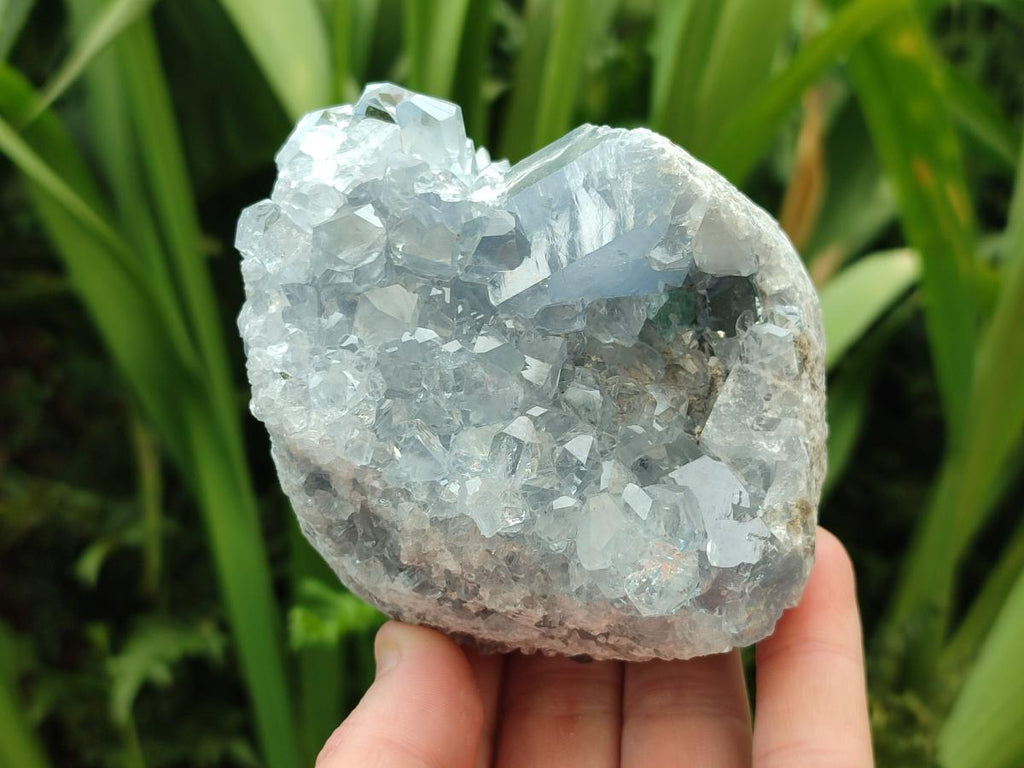 Natural Blue Celestite Geode Cluster Specimens x 2 From Sakoany, Madagascar