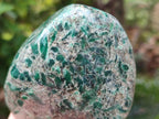 Polished Emerald Mica 'Mutokolite' Standing Free Forms x 2 From Mutoko, Zimbabwe
