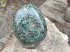 Polished Emerald Mica 'Mutokolite' Standing Free Forms x 2 From Mutoko, Zimbabwe