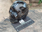 Hand Made Smokey Window Quartz Skull Carvings x 3 From Madagascar