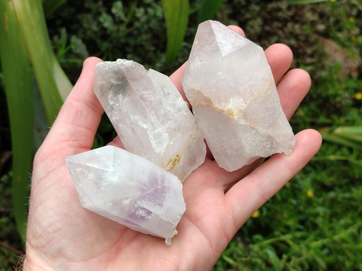 Natural Large Brandberg Window Quartz Crystals x 6 From Brandberg, Namibia