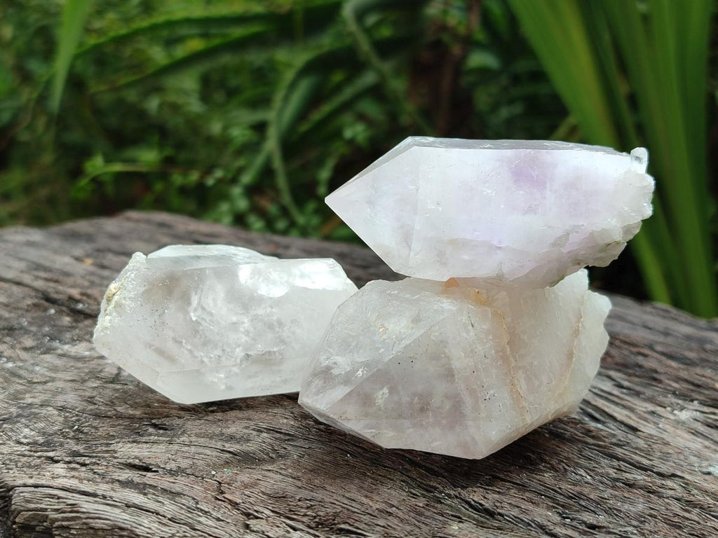 Natural Large Brandberg Window Quartz Crystals x 6 From Brandberg, Namibia