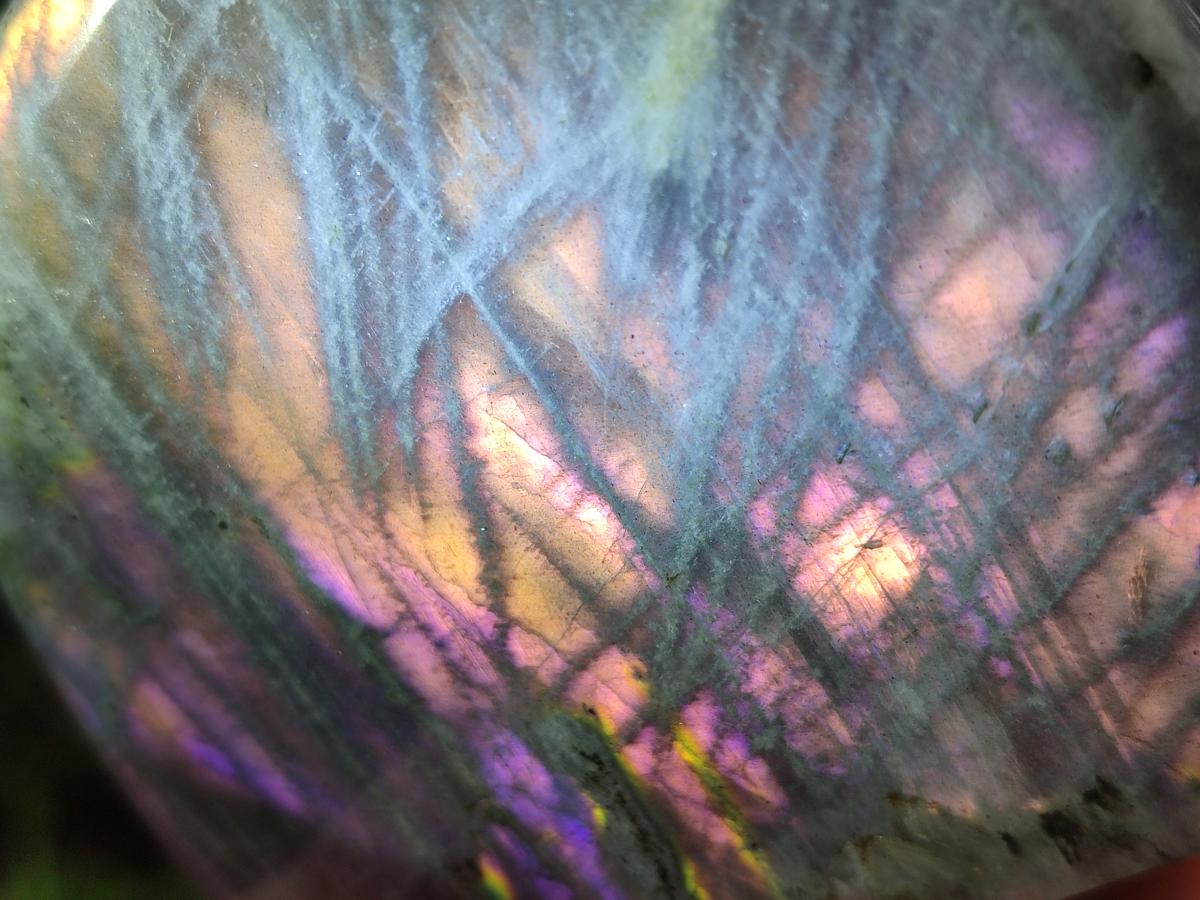 Polished Rare Purple Sunset Flash Labradorite Standing Free Forms x 2 From Madagascar