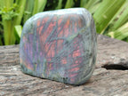 Polished Rare Purple Sunset Flash Labradorite Standing Free Forms x 2 From Madagascar