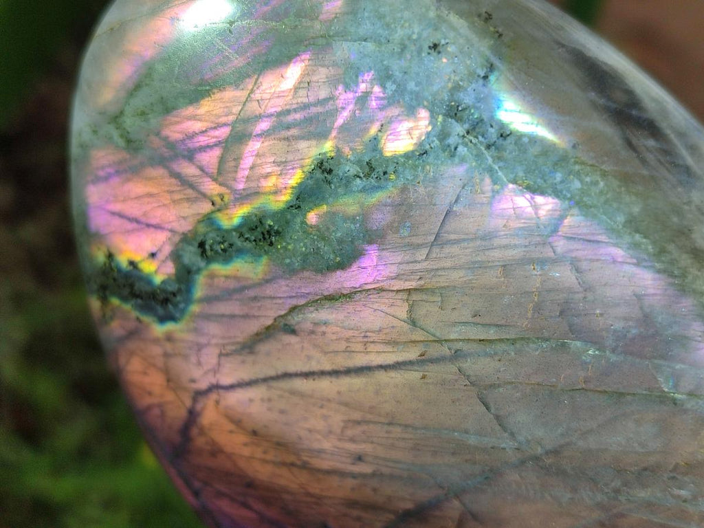 Polished Rare Purple Sunset Flash Labradorite Standing Free Forms x 2 From Madagascar