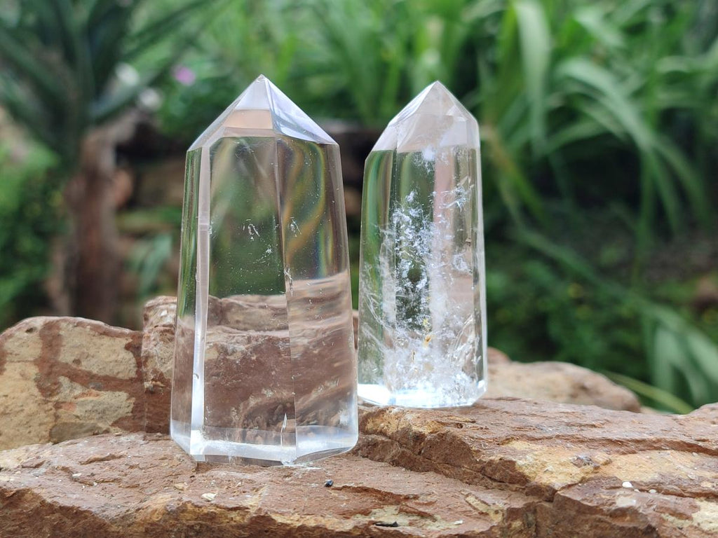 Polished Clear Quartz Crystals x 12 From Madagascar