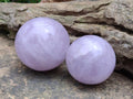 Polished Gemmy Star Blue Rose Quartz Spheres x 3 From Madagascar