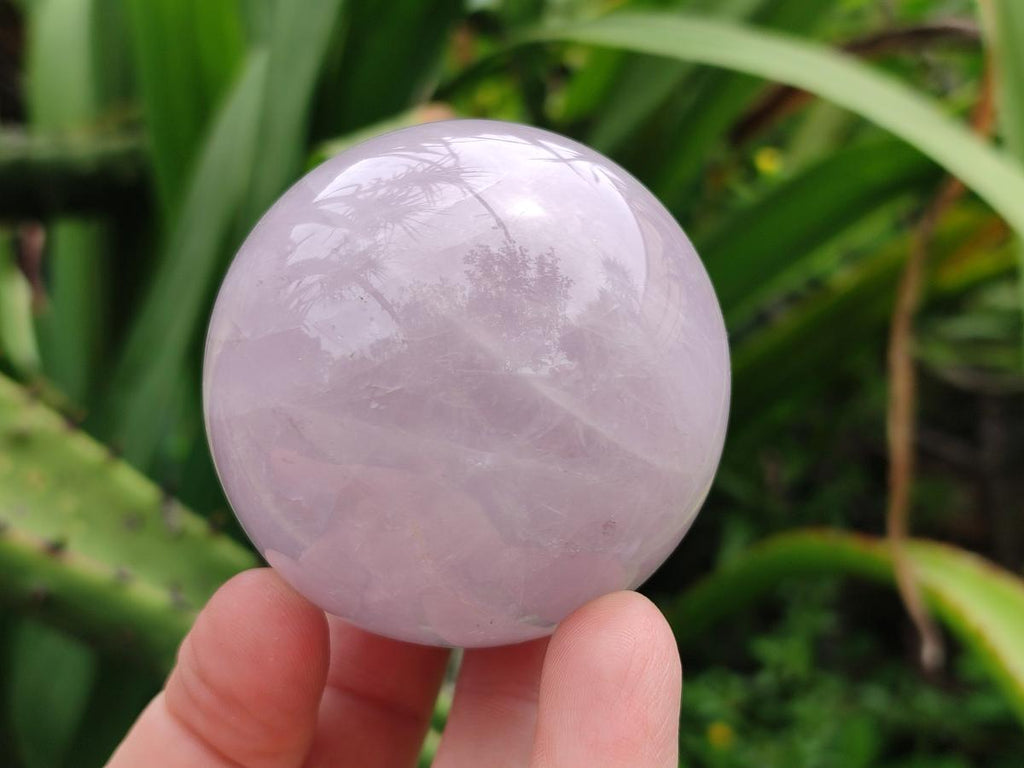 Polished Gemmy Star Blue Rose Quartz Spheres x 3 From Madagascar