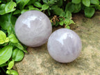 Polished Gemmy Star Blue Rose Quartz Spheres x 3 From Madagascar