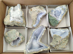 Natural Blue Lace Agate Specimens x 6 From Nsanje, Malawi - Toprock Gemstones and Minerals 