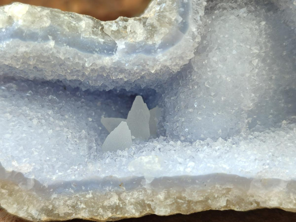 Natural Blue Lace Agate Specimens x 6 From Nsanje, Malawi - Toprock Gemstones and Minerals 