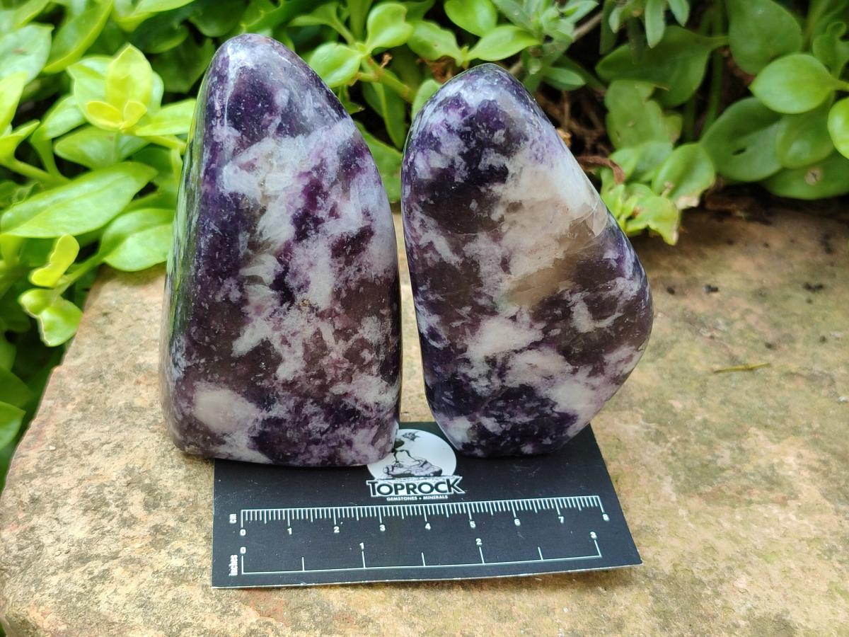 Polished Lepidolite Free Forms x 6 From Zimbabwe