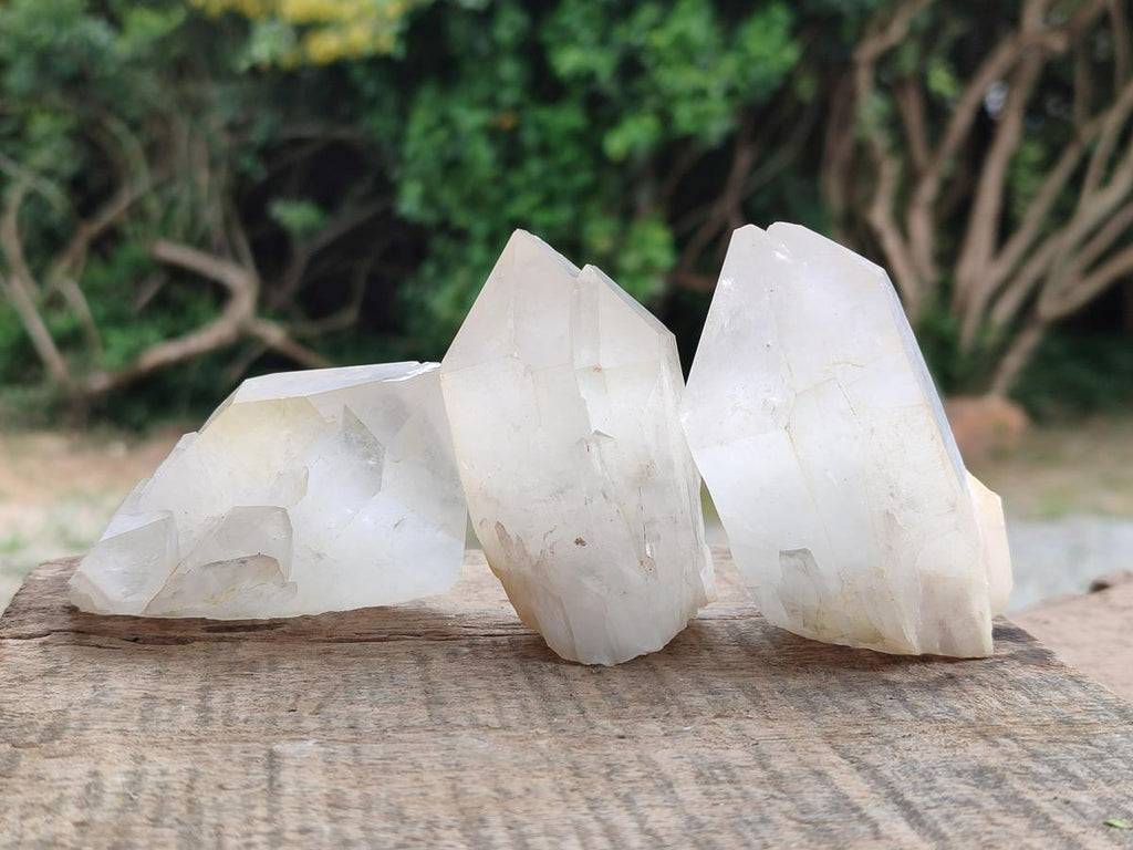 Natural Castle Quartz Crystals x 12 From Madagascar