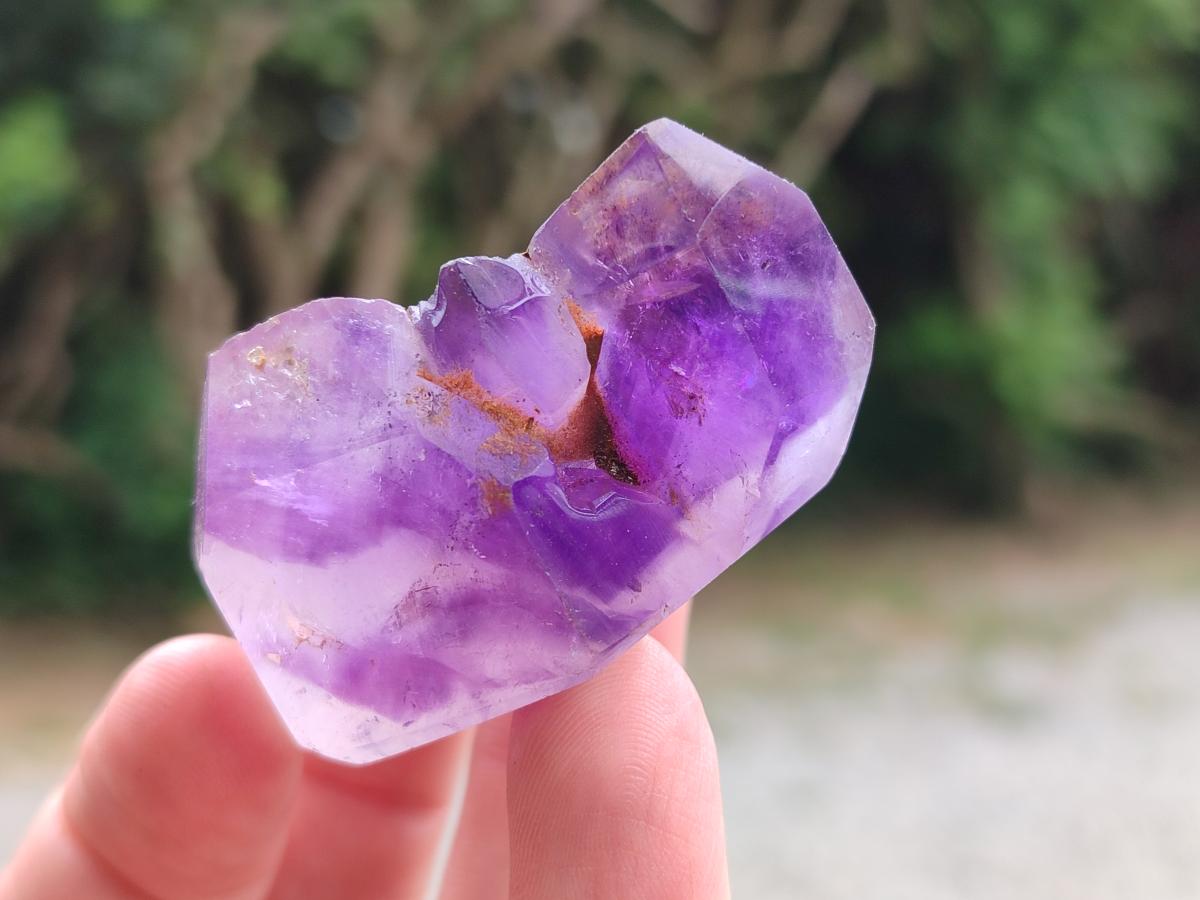 Polished Window Amethyst Crystals x 16 From Akansobe, Madagascar