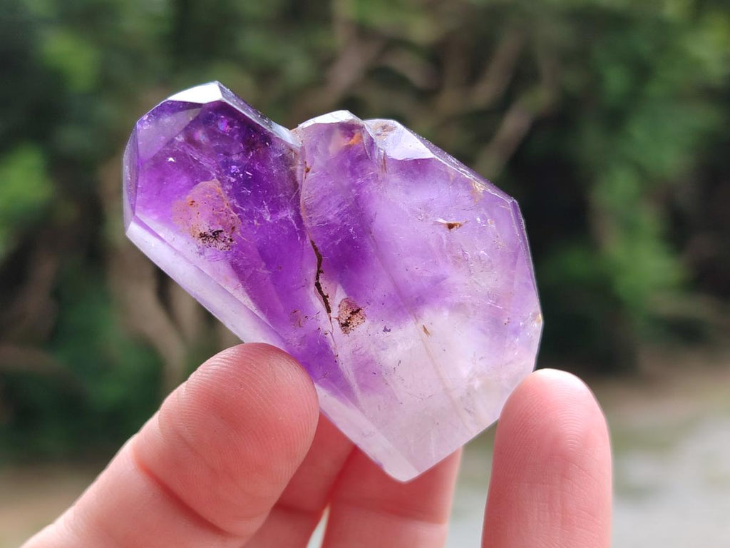 Polished Window Amethyst Crystals x 16 From Akansobe, Madagascar