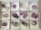 Polished Window Amethyst Crystals x 16 From Akansobe, Madagascar