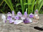 Polished Window Amethyst Crystals x 16 From Akansobe, Madagascar