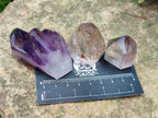 Polished Window Amethyst Crystals x 16 From Akansobe, Madagascar
