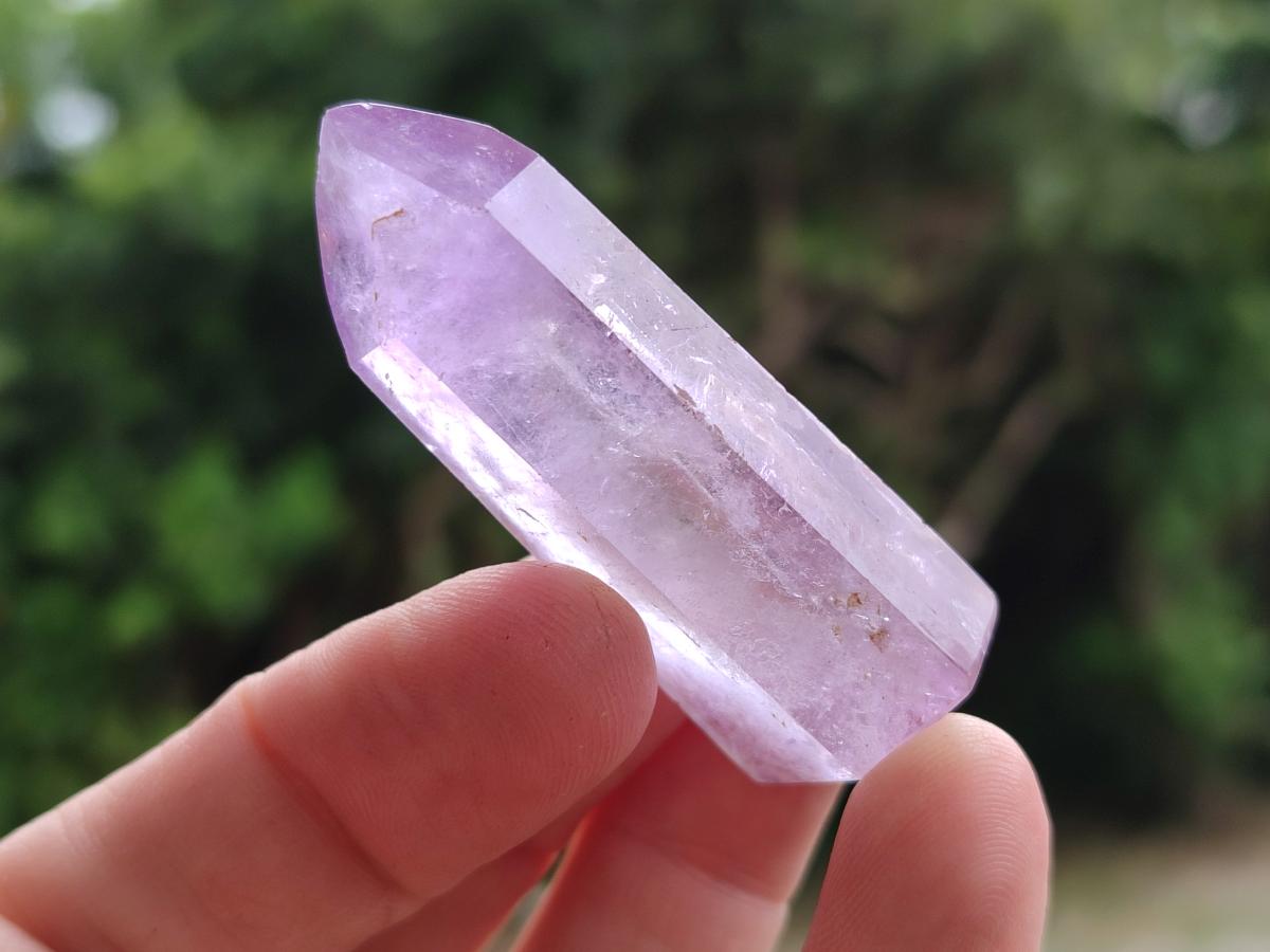 Polished Window Amethyst Crystals x 16 From Akansobe, Madagascar