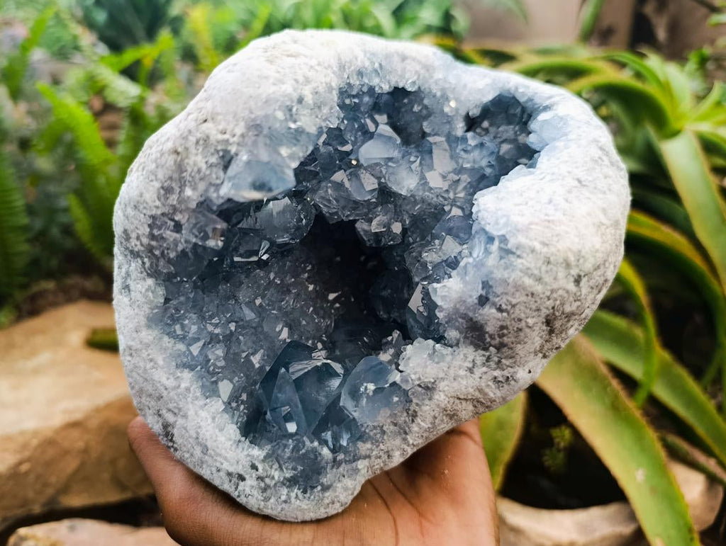 Natural Blue Celestite Geode Specimen x 1 From Sakoany, Madagascar